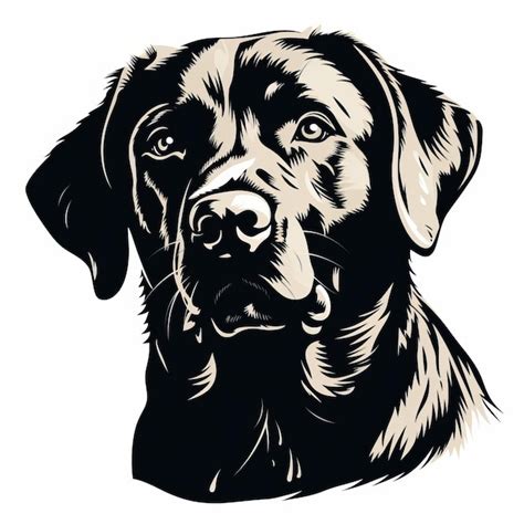 Premium AI Image | Laser Cut Labrador Retriever Silhouette Vector ...