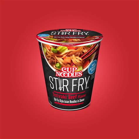 Nissin Cup Noodles Stir Fry Teriyaki Beef Flavor Noodles,, 40% OFF