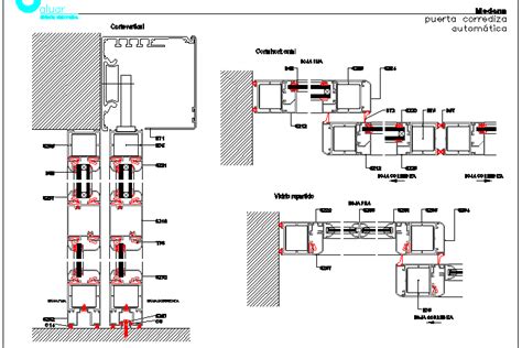 Automatic sliding door installation details dwg file - Cadbull