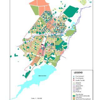 Map of the Greater Gaborone area highilighting the built-up areas | Download Scientific Diagram