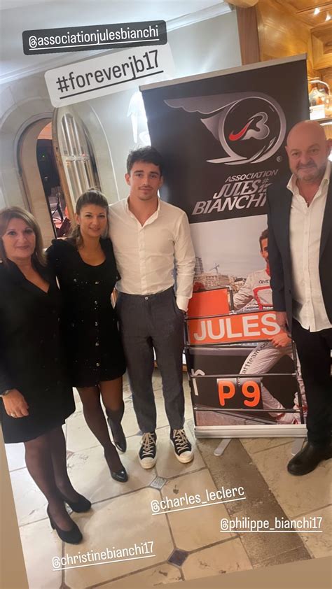 Photos: Charles Leclerc with Jules Bianchi's family for a charity event