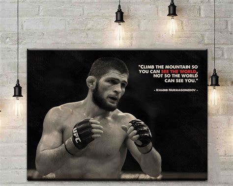 Khabib Nurmagomedov Motivational Quote Canvas Khabib | Etsy