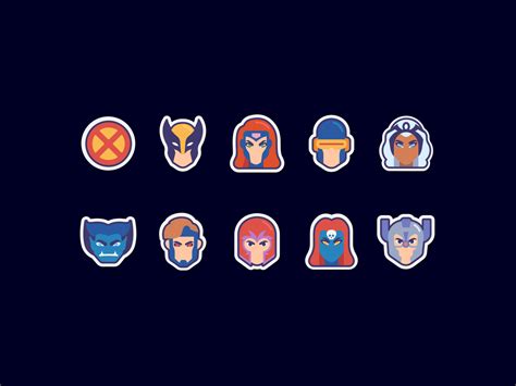 Stickers: X-men by Aleksandr Smetanov on Dribbble