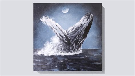 WHALE ACRYLIC PAINTING TUTORIAL FOR BEGINNERS | LEARN HOW TO PAINT ...