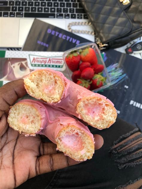 Krispy Kreme Strawberry Glazed Doughnut Review – Catching Up With Nkechi