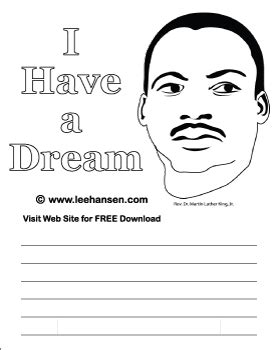 MLK Printable Worksheet - I Have a Dream