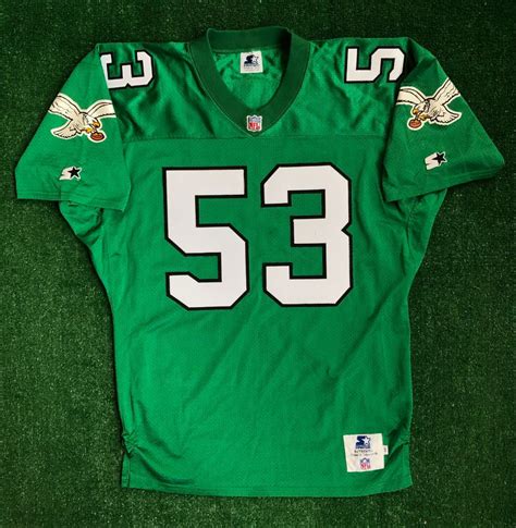 1995 Bill Romanowski Philadelphia Eagles Authentic Starter NFL Jersey ...