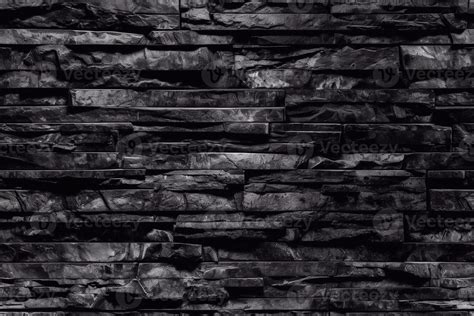 Dark tile background of natural black stone wall seamless texture. Abstract 3d illustration ...