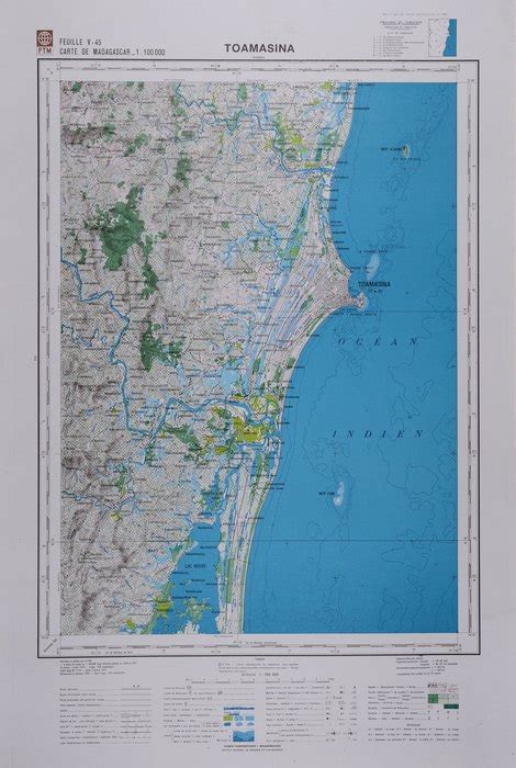 Toamasina: Carte de Madagascar au 1:100000 - Feuille V45 - Madagascar Library