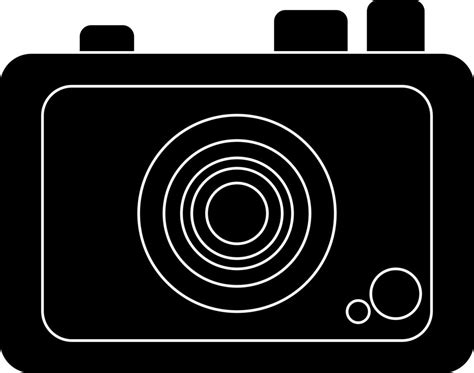 Illustration of a camera in black and white color. 24392225 Vector Art at Vecteezy