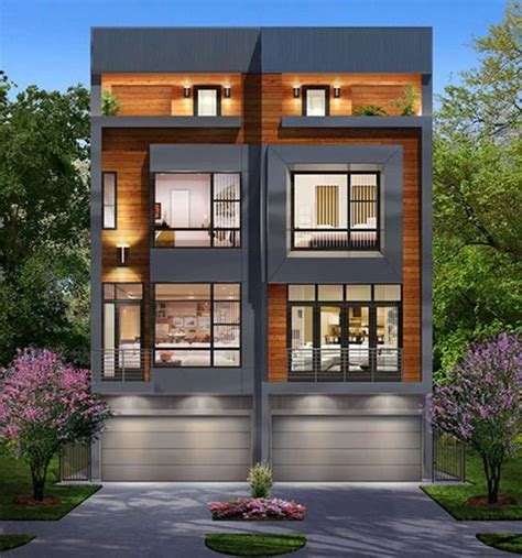 Duplex Townhouse Floor Plans | Duplex house design, Townhouse exterior ...