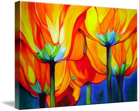 "BENEATH THE GOLDEN POPPIES" by Marcia Baldwin: An Abstract full of color. My emphasis in most ...