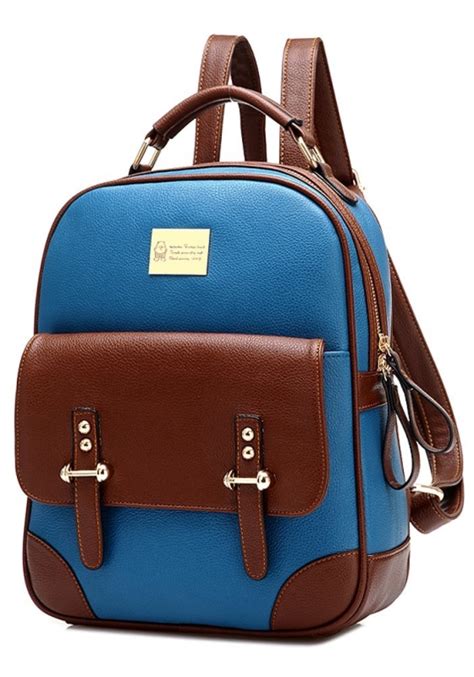 Student Leather Laptop Backpack