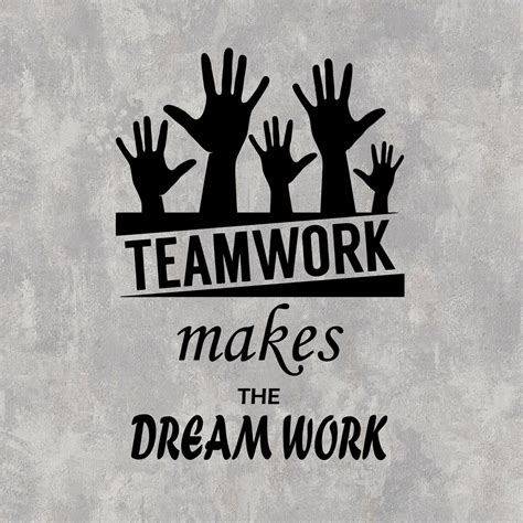 Teamwork Makes the Dream Work Wall Decal Office Poster Office | Etsy