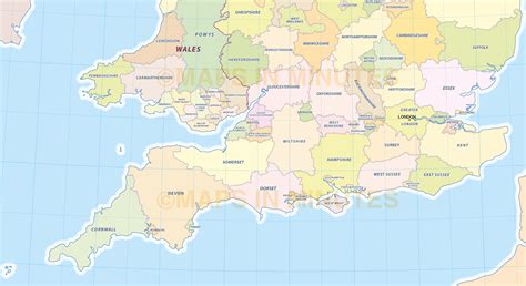 Counties Of South England Map - United States Map
