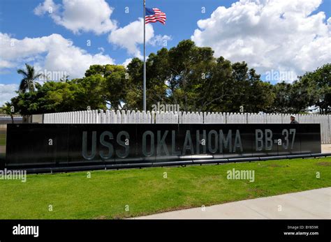 USS Oklahoma Memorial Pearl Harbor Pacific National Monument Ford Island Hawaii Stock Photo - Alamy