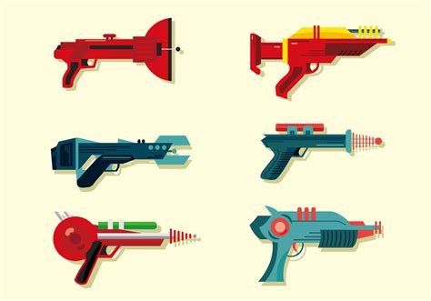 Laser Gun Vector Pack 122973 Vector Art at Vecteezy