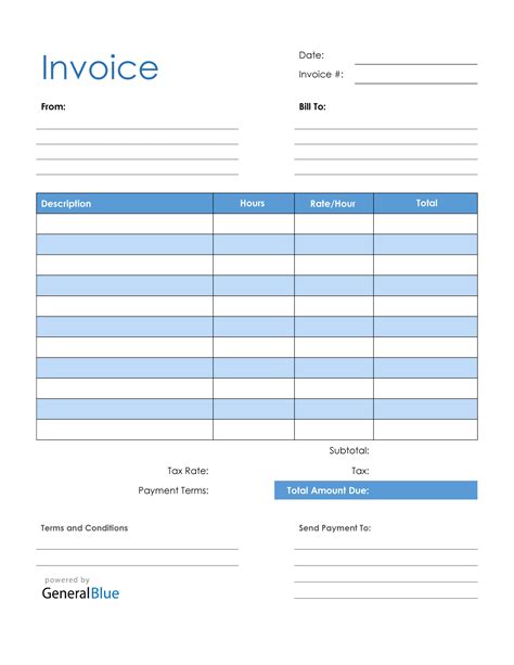 Free blank invoice template in PDF format. It is printable, editable ...