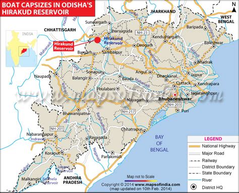 Hirakud Dam On Political Map