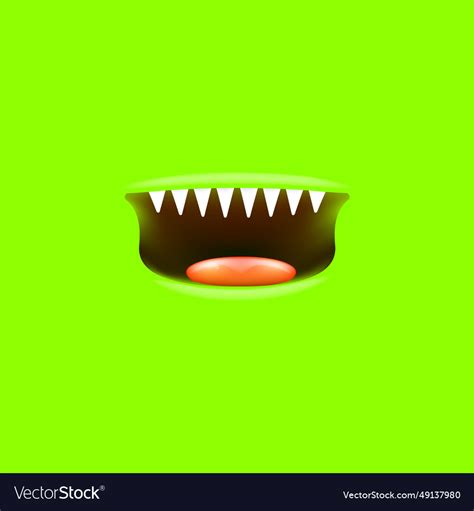 Cartoon open monster shark mouth isolated Vector Image