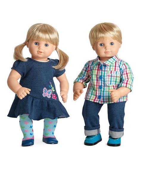 Look at this American Girl® Light Skin, Blonde Hair Boy & Girl 15'' Bitty Twins Doll Set on # ...