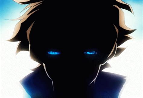 Anime Boy Glowing Blue Eyes