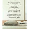 Love Is Patient Love Is Kind Wall Decal Sticker Vinyl Beautiful Quote ...