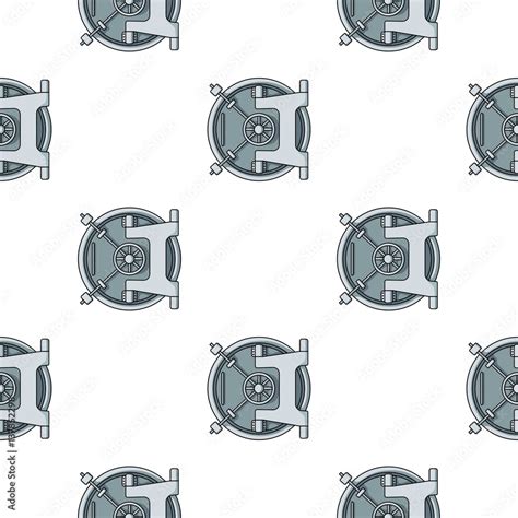 Bank vault icon in cartoon style isolated on white background. Money ...