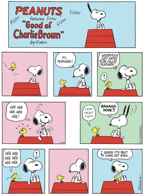 Peanuts by Charles Schulz for Sun 17 Nov 2019 Peanuts Snoopy Comics, Peanuts Snoopy Woodstock ...