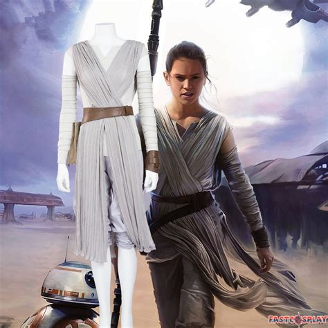 Star Wars The Force Awakens Rey Cosplay Costume Deluxe