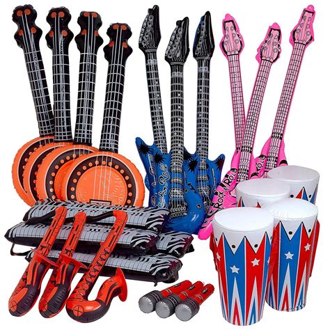 Rock Band Instrument Inflate Assortment - Cool and Fun Inflatable Musical Instruments for Kids ...