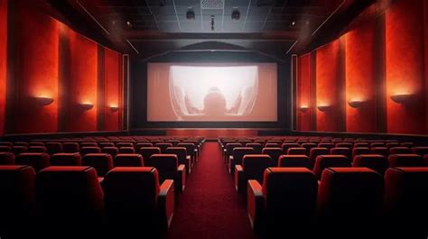 Empty Movie Theater Screen Digitally Rendered In 3d Background, Cinema Hall, Cinema Screen ...