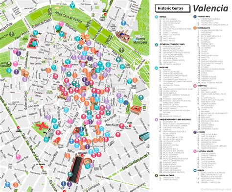 Mapa del Centro Histórico de Valencia