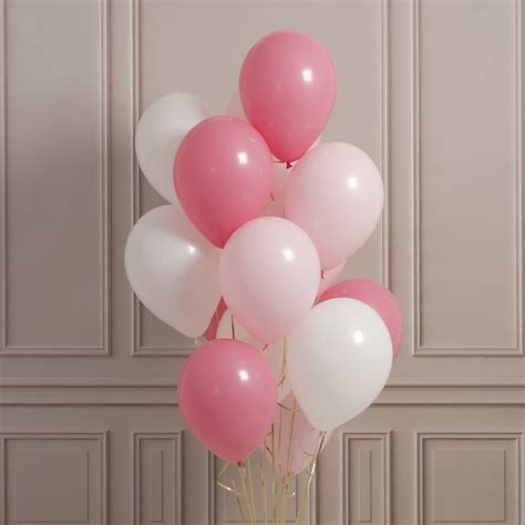 pack of 14 baby pink party balloons by bubblegum balloons | notonthehighstreet.com