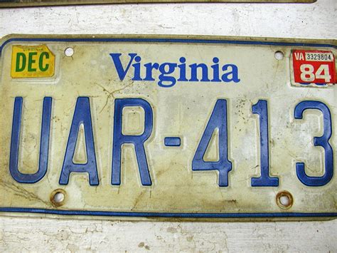 VA License Plate Virginia Car Tag Matched Set of Plates - Etsy