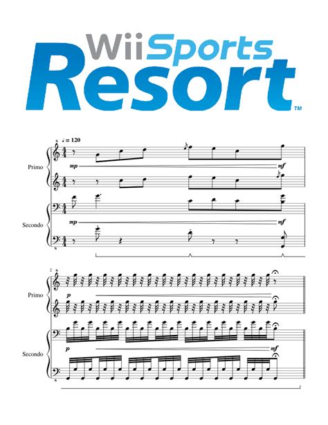 Wii Sports Resort Sheet music for Piano (Piano Duo) | Musescore.com