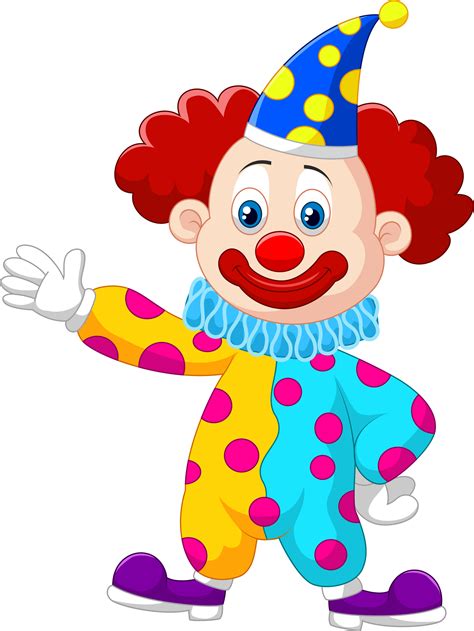 a cartoon clown with red hair and polka dots on it's face is dancing