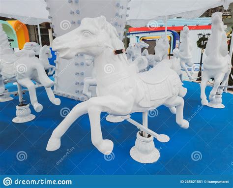 Vintage carousel horse stock image. Image of festive - 265621551