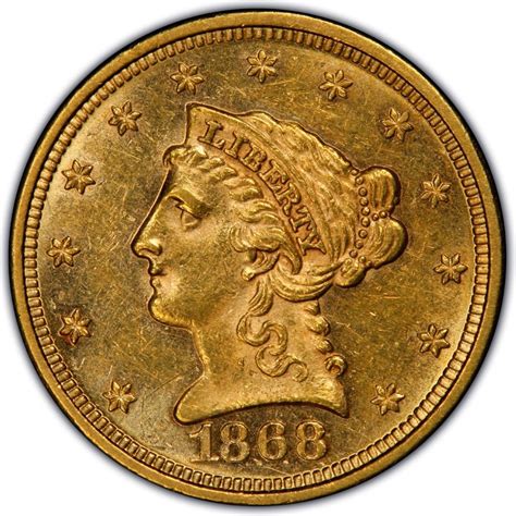 1868 Liberty Head $2.50 Gold Quarter Eagle Coin Values and Prices - Past Sales | CoinValues.com