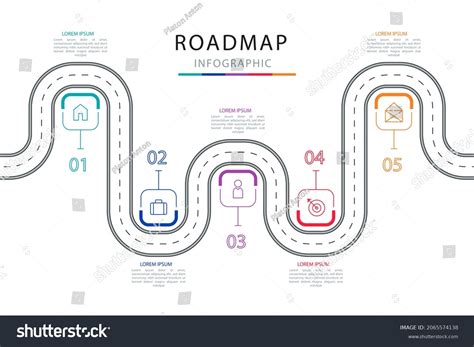 Road Map Infographic Creative Plan Design: เวกเตอร์สต็อก (ปลอดค่าลิขสิทธิ์) 2065574138 ...