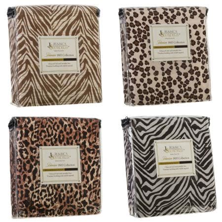 1800 Series 4 Piece Deep Pocket Bed Sheet Set - SAFARI ANIMAL PRINTS - All Sizes | eBay