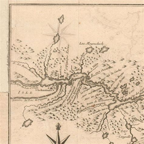 Old map of Saguenay river Quebec 1744 antique map fine | Etsy