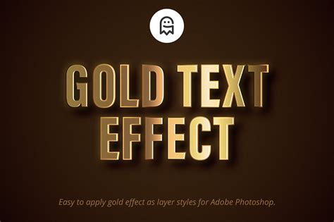 Gold Text Effect for Photoshop, Gold Effect, Shiny Effects, Typography ...