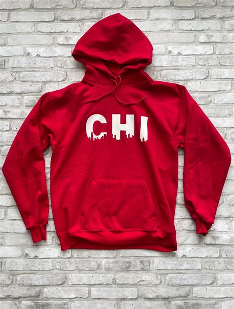 Chicago Hoodie with skyline | Etsy