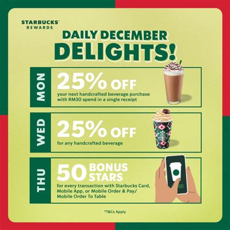 Starbucks Rewards Member December 2023 Promotions