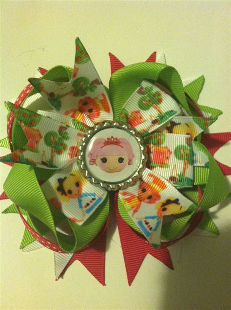 Lalaloopsy green fucsia and white bow $7.00 | Christmas ornaments ...