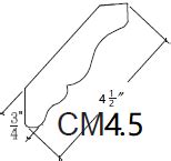 CM4.5 Shaker Style Cabinet Crown Molding 4.5" Wide – Granite Factory Direct