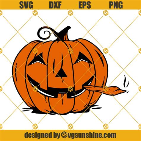 Smoking Pumpkin SVG, Weed Pumpkin SVG, Weed SVG, Cannabis SVG