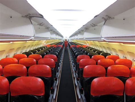 The interior of an AirAsia Airbus A320-200 aircraft. Retail News, Air Asia, Air Photo, Airbus ...