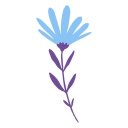Blue And Purple Flower PNG & SVG Design For T-Shirts